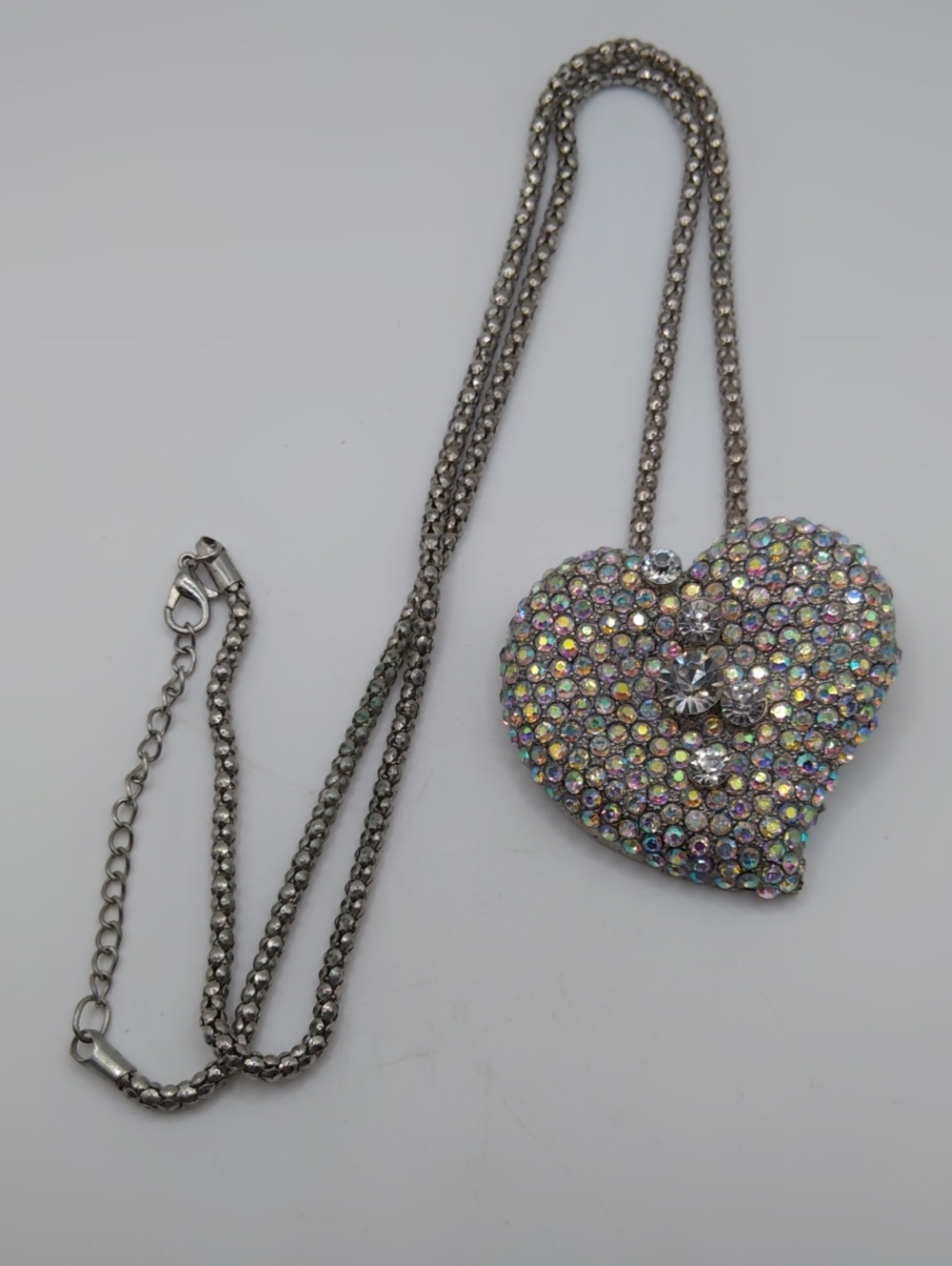 Rhinestone Heart Necklace